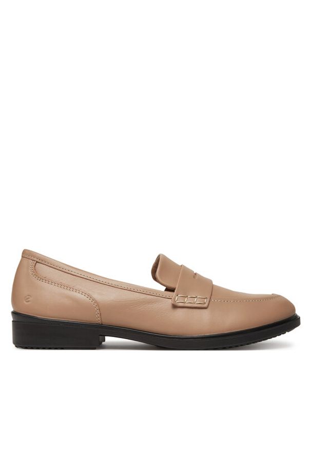 ecco - ECCO Loafersy Dress Classic 15 20980301084 Beżowy. Kolor: beżowy. Materiał: skóra