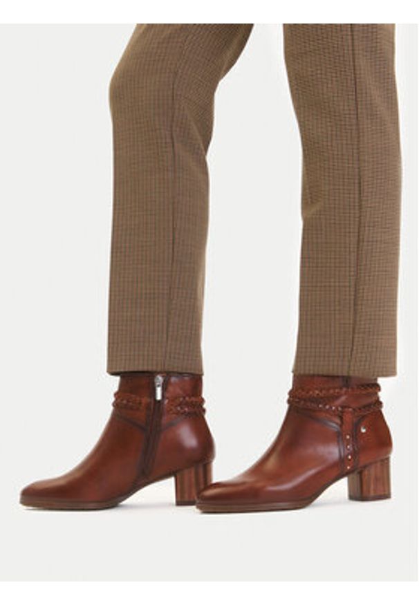 Pikolinos Botki W1Z-8521 Brązowy. Kolor: brązowy. Materiał: skóra