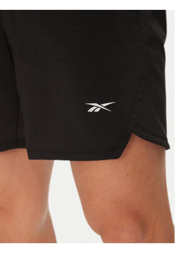Reebok Szorty sportowe 112634 Czarny Regular Fit. Kolor: czarny. Materiał: syntetyk