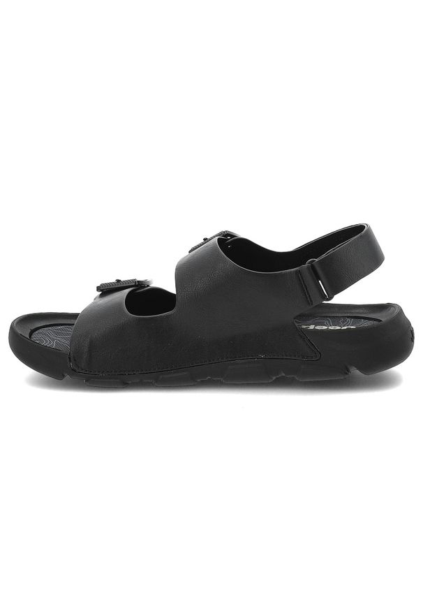 Czarne Sandały Jeep Stylowe Obuwie Męskie. Zapięcie: rzepy. Kolor: czarny. Sezon: lato. Styl: elegancki
