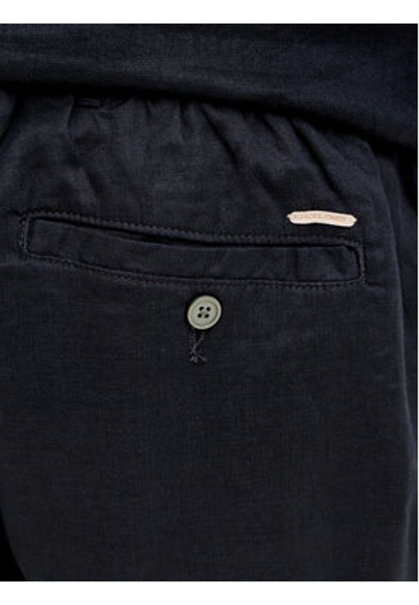 Jack & Jones Szorty materiałowe St. Bill 12253134 Czarny Wide Leg. Kolor: czarny. Materiał: len