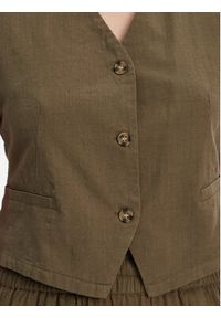 Vero Moda Kamizelka garniturowa Caia 10333795 Zielony Regular Fit. Kolor: zielony. Materiał: bawełna