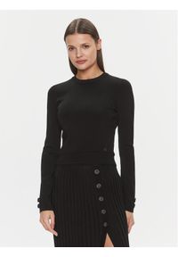 Guess Sweter Sophie W4RR52 Z3D60 Czarny Slim Fit. Kolor: czarny. Materiał: syntetyk