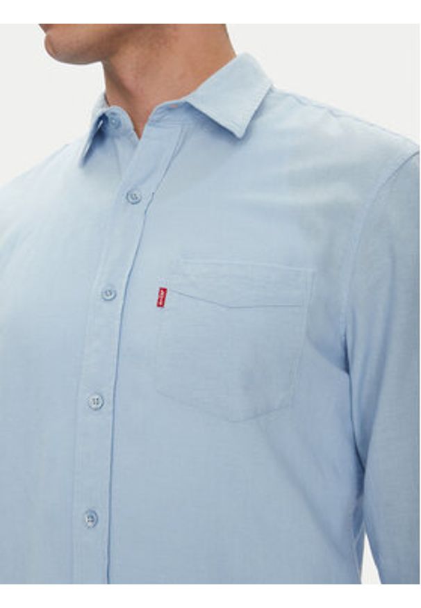 Levi's® Koszula Sunset Pocket 85746-0182 Błękitny Standard Fit. Kolor: niebieski. Materiał: len, wiskoza