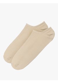 Ryłko - Beżowe, bawełniane stopki damskie STOPKI. Kolor: beżowy. Materiał: bawełna #1