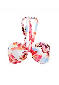 AGUA BENDITA - Top od bikini Hera Oazze. Kolor: biały. Materiał: tkanina. Wzór: aplikacja, kolorowy, nadruk, kwiaty #2