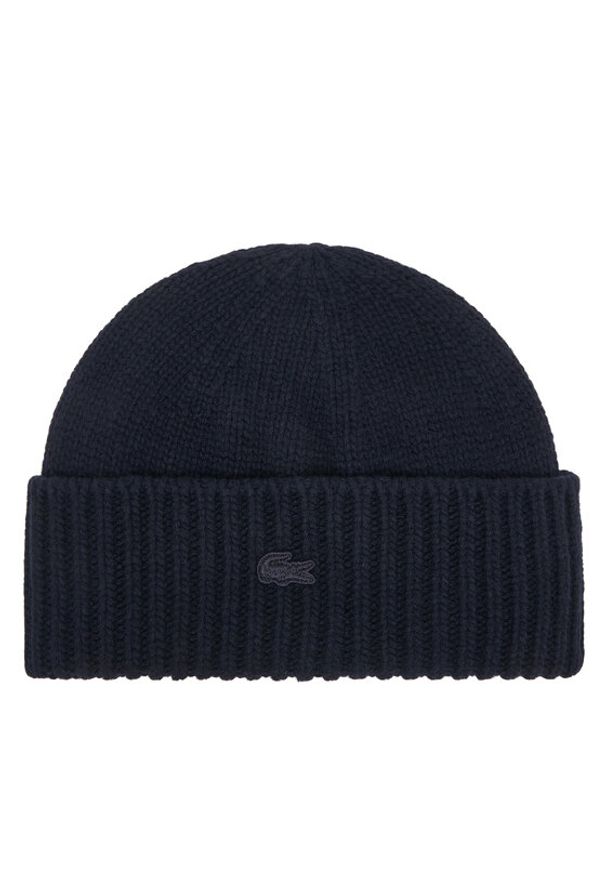 Lacoste Czapka RB4163 Granatowy. Kolor: niebieski. Materiał: wełna, materiał