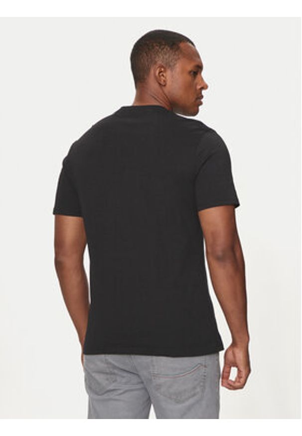 Guess Jeans T-Shirt M4YI50 K8HM0 Czarny Slim Fit. Kolor: czarny. Materiał: bawełna