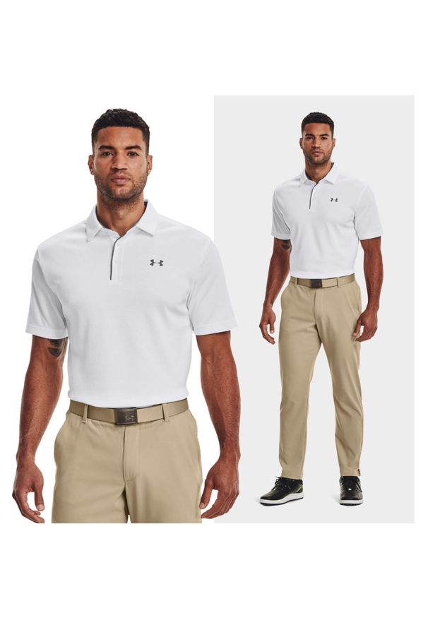 Under Armour - Koszulka polo męska UNDER ARMOUR UA Tech Polo. Typ kołnierza: polo. Kolor: biały. Styl: sportowy