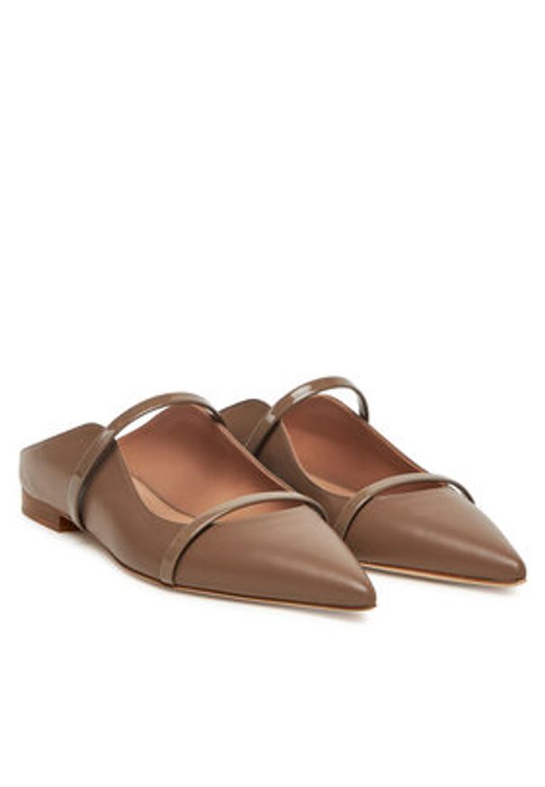 MALONE SOULIERS Klapki Maureen Flat 328 Brązowy. Kolor: brązowy. Materiał: skóra