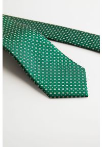 Mango Man - Krawat Rombo. Kolor: zielony. Materiał: tkanina, poliester #3