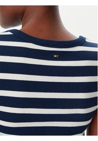 TOMMY HILFIGER - Tommy Hilfiger Sukienka codzienna Henley WW0WW43864 Granatowy Slim Fit. Okazja: na co dzień. Typ kołnierza: typu henley. Kolor: niebieski. Materiał: bawełna. Typ sukienki: proste. Styl: casual #4