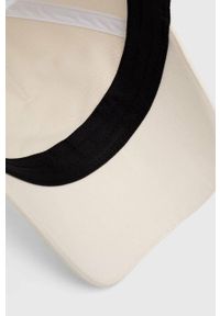 Calvin Klein Performance czapka z daszkiem CK Athletic kolor beżowy z nadrukiem. Kolor: beżowy. Materiał: włókno, materiał. Wzór: nadruk #4