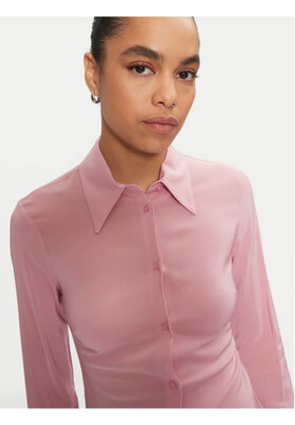 Pinko - PINKO Koszula 100612 A1NI Różowy Regular Fit. Kolor: różowy. Materiał: wiskoza