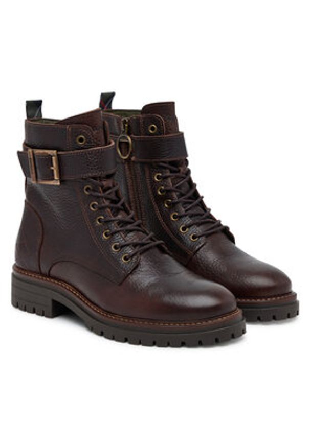 Barbour Trzewiki Heidi LFO0637BR96 Brązowy. Kolor: brązowy. Materiał: skóra