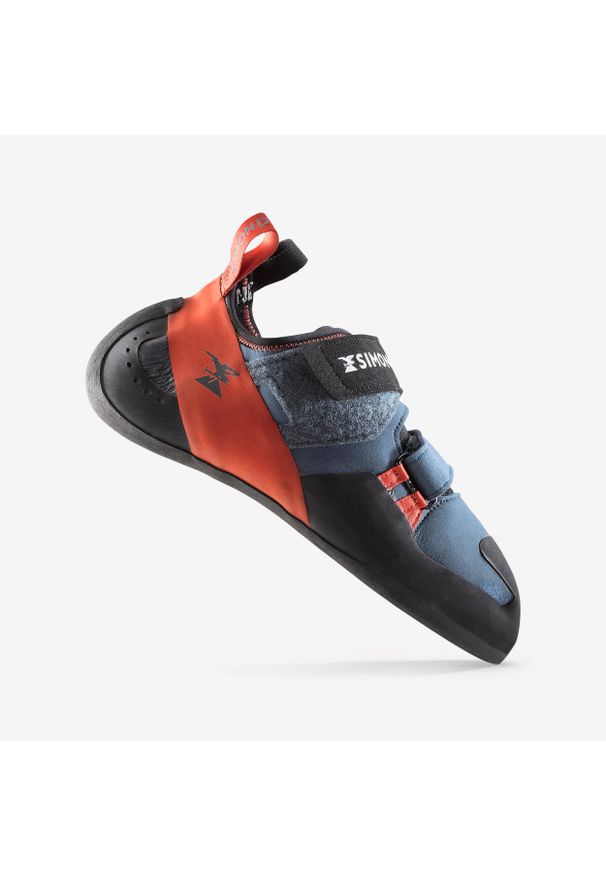 SIMOND - Buty wspinaczkowe męskie Simond Vertika. Zapięcie: rzepy. Kolor: czerwony, wielokolorowy, niebieski, szary. Materiał: guma, mesh