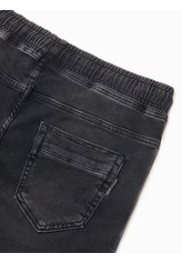 Ombre Clothing - Spodnie męskie jeansowe joggery - czarne OM-PADJ-0106 - XL. Kolor: czarny. Materiał: jeans #6