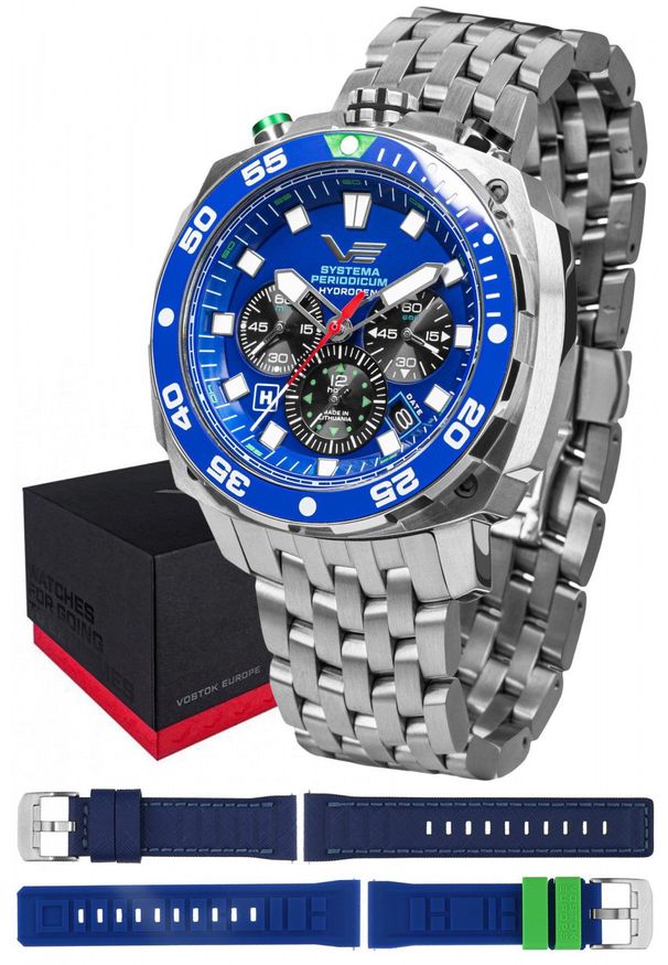 Zegarek męski Vostok Europe VK67-650A720B srebrny. Kolor: srebrny