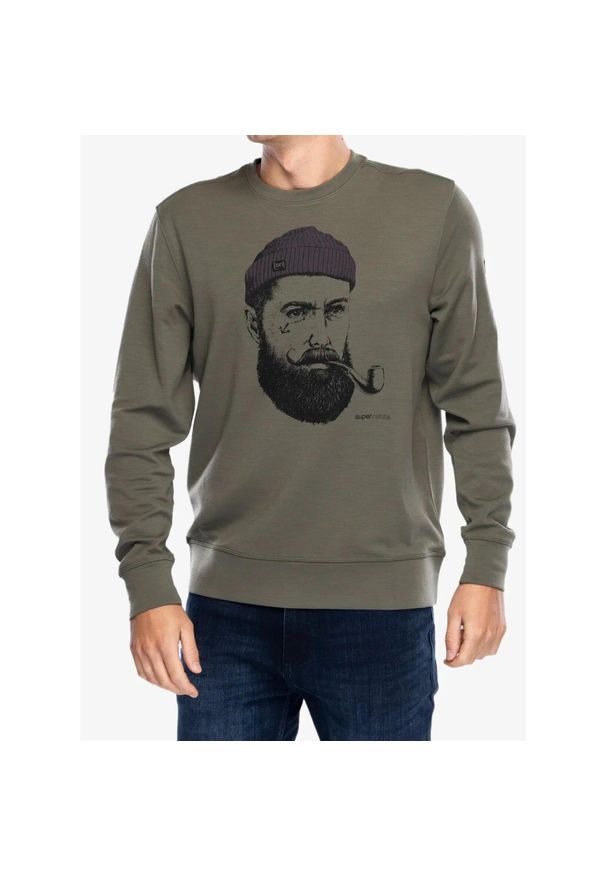 SUPER.NATURAL - Bluza bez kaptura męska Super.natural Sn Sailor Crew. Typ kołnierza: bez kaptura. Kolor: zielony