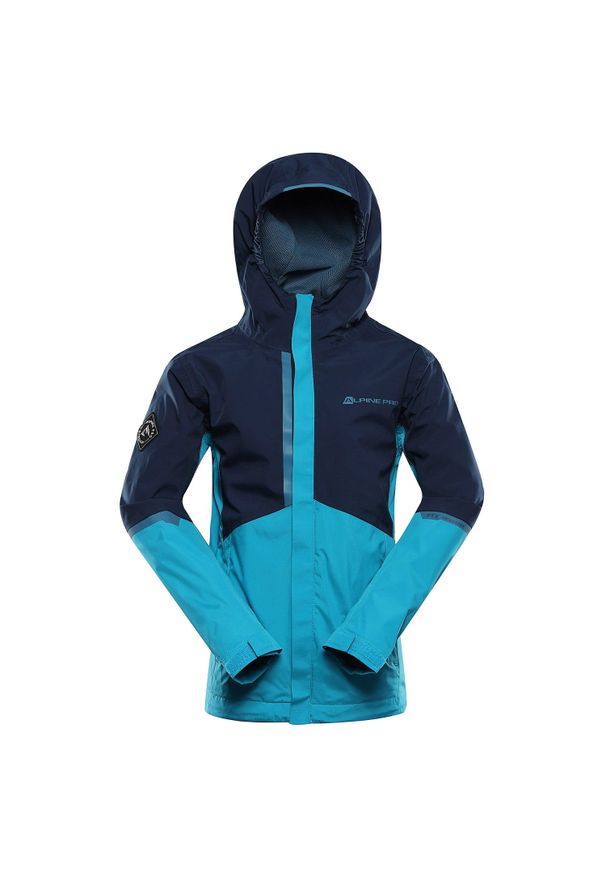 ALPINE PRO - Kurtka dziecięca turystyczna wodoodporna Alpine Pro Noremo 2. Kolor: zielony. Styl: sportowy. Sport: turystyka piesza