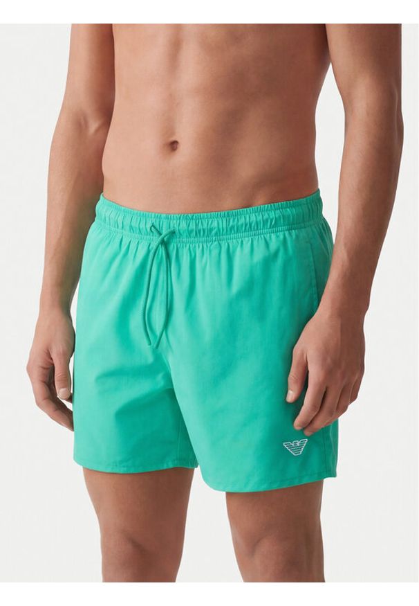 Emporio Armani Szorty kąpielowe EM000583 AF20424 U7308 Zielony Regular Fit. Kolor: zielony. Materiał: syntetyk