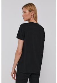 Scotch & Soda T-shirt bawełniany kolor czarny. Kolor: czarny. Materiał: bawełna. Wzór: nadruk #2