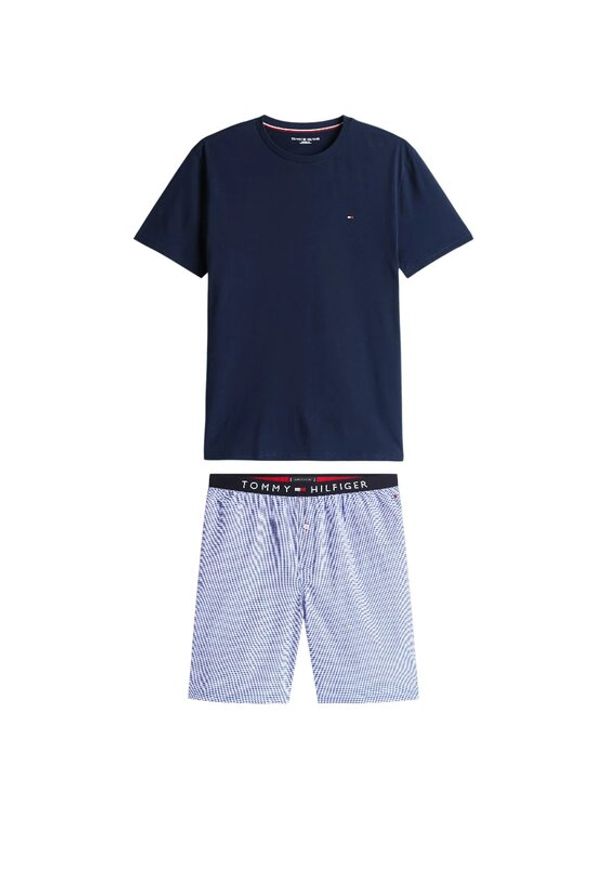 TOMMY HILFIGER - Tommy Hilfiger Piżama UM0UM01959 Granatowy Regular Fit. Kolor: niebieski. Materiał: bawełna