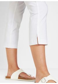 bonprix - Spodnie z bengaliny 7/8 z wygodną talią. Kolor: biały #3