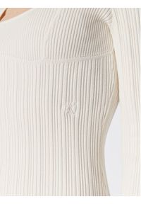 Calvin Klein Jeans Sukienka dzianinowa J20J220550 Biały Slim Fit. Kolor: biały. Materiał: bawełna, dzianina #3
