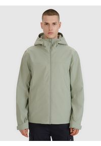 4f - 4F Kurtka przejściowa membrana 5000 męska - oliwkowa/khaki XL. Okazja: na co dzień. Typ kołnierza: kaptur. Kolor: oliwkowy, brązowy, wielokolorowy. Materiał: dzianina, materiał, tkanina, syntetyk. Wzór: gładki. Styl: klasyczny, sportowy, casual