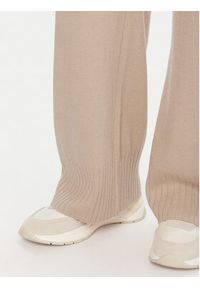 United Colors of Benetton - United Colors Of Benetton Spodnie dzianinowe 102HDF00Z Beżowy Wide Leg. Kolor: beżowy. Materiał: syntetyk #4