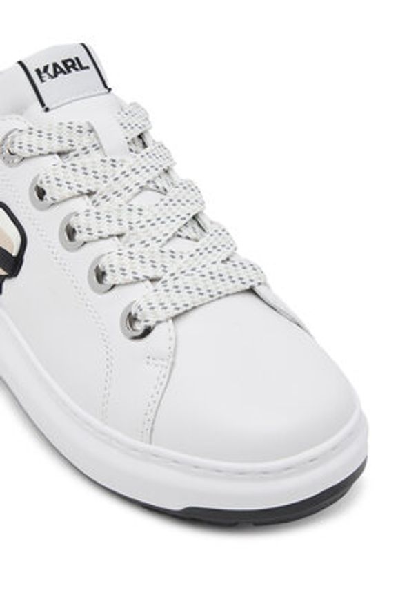 Karl Lagerfeld - KARL LAGERFELD Sneakersy KL67530 Biały. Kolor: biały. Materiał: skóra