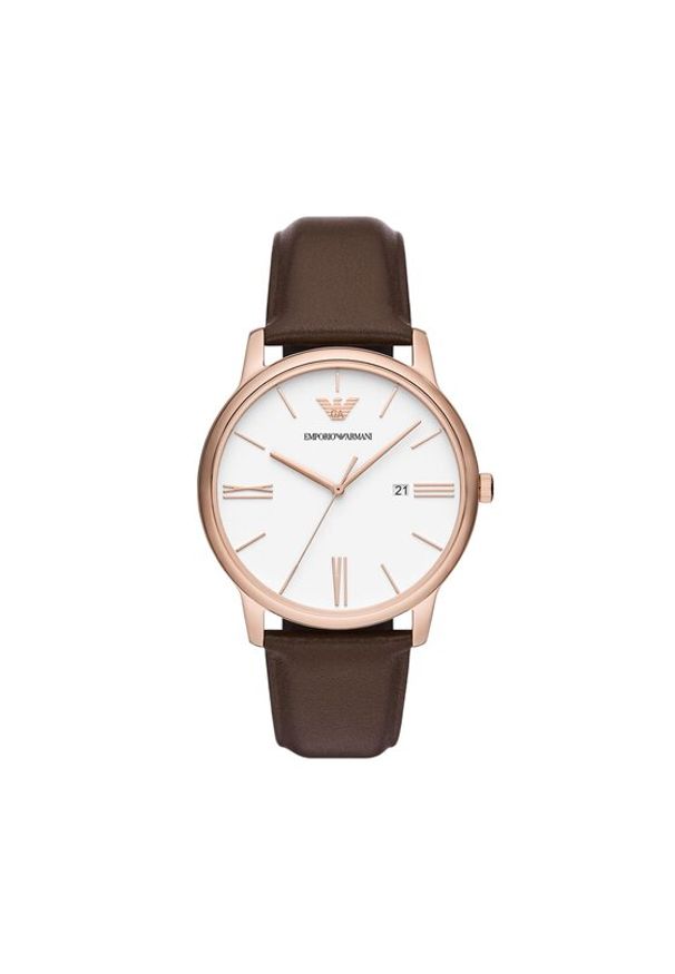 Emporio Armani Zegarek Classics AR11572 Brązowy. Kolor: brązowy. Materiał: skóra