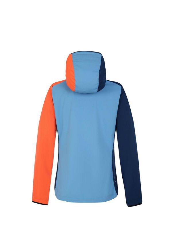 DARE 2B - Kurtka Softshell Damska Lexan Colour Block. Kolor: niebieski, pomarańczowy, wielokolorowy. Materiał: softshell