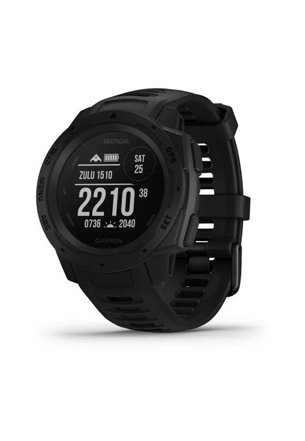 GARMIN - Zegarek sportowy Garmin Instinct Tactical Edition czarny. Rodzaj zegarka: smartwatch. Kolor: czarny. Materiał: włókno. Styl: sportowy