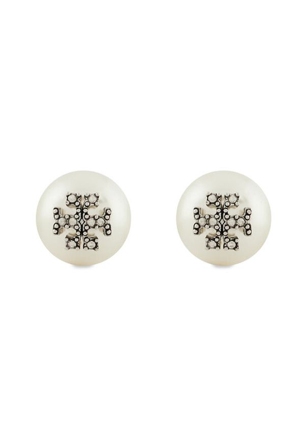 Tory Burch Kolczyki Kira Pearl Stud 163698 Biały. Kolor: biały