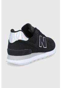 New Balance buty WL574HO2 kolor czarny. Nosek buta: okrągły. Zapięcie: sznurówki. Kolor: czarny. Materiał: guma. Model: New Balance 574