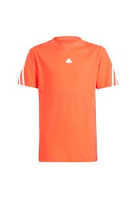 Adidas - Future Icons 3-Stripes Tee. Kolor: biały, wielokolorowy, pomarańczowy