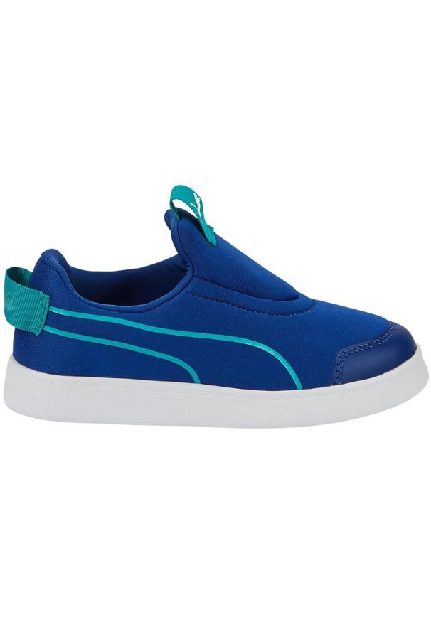 Buty dla dzieci Puma Courtflex v2 Slip On PS. Zapięcie: bez zapięcia. Kolor: niebieski