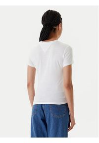 Tommy Jeans T-Shirt Essential DW0DW20913 Biały Slim Fit. Kolor: biały. Materiał: bawełna #4