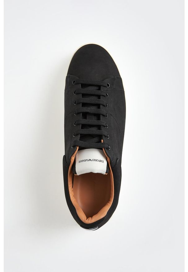 Emporio Armani - Sneakersy męskie zamszowe EMPORIO ARMANI. Materiał: zamsz