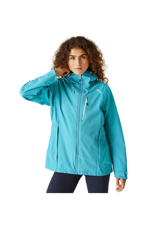 Regatta - Kurtka przeciwdeszczowa damska Birchdale. Kolor: niebieski. Sport: turystyka piesza