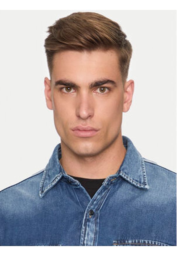 Replay Koszula jeansowa M4074 .000.624 72A Niebieski Regular Fit. Kolor: niebieski. Materiał: bawełna