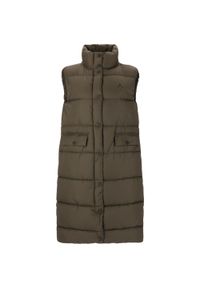 Długa kamizelka puchowa damska Whistler Amaretto. Kolor: czarny. Materiał: puch. Długość: długie. Sezon: zima. Sport: turystyka piesza #1