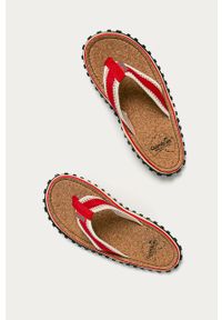 Gumbies - Japonki CORKER FLIP-FLOPS. Kolor: czerwony. Materiał: syntetyk, bawełna, materiał, guma. Wysokość obcasa: bez obcasa, niski #2