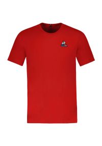 Podkoszulek Le Coq Sportif Ess Tee Ss, Mężczyźni. Kolor: czerwony. Materiał: bawełna, materiał #1