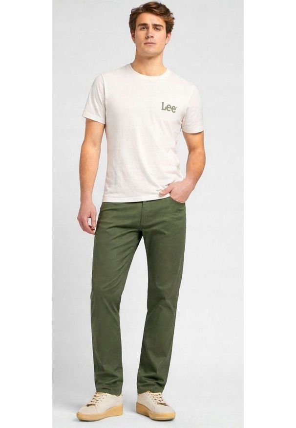 Lee - MESKIE SPODNIE LEE SLIM FIT MVP OLIVE MOSS 112376325