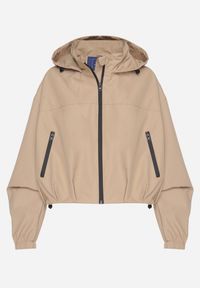 Born2be - Ciemnobeżowa Kurtka Wiatrówka o Kroju Oversize Natilessa. Okazja: na spacer, na co dzień. Kolor: beżowy. Materiał: jeans. Długość rękawa: długi rękaw. Długość: długie. Sezon: wiosna. Styl: casual #7