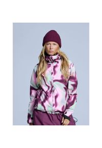 POEDERBAAS - Kurtka narciarska damska - Arty - Ocieplana 2L - Tie-dye różowym i wielokolorowy. Kolor: zielony. Materiał: materiał. Sezon: zima. Sport: narciarstwo #1