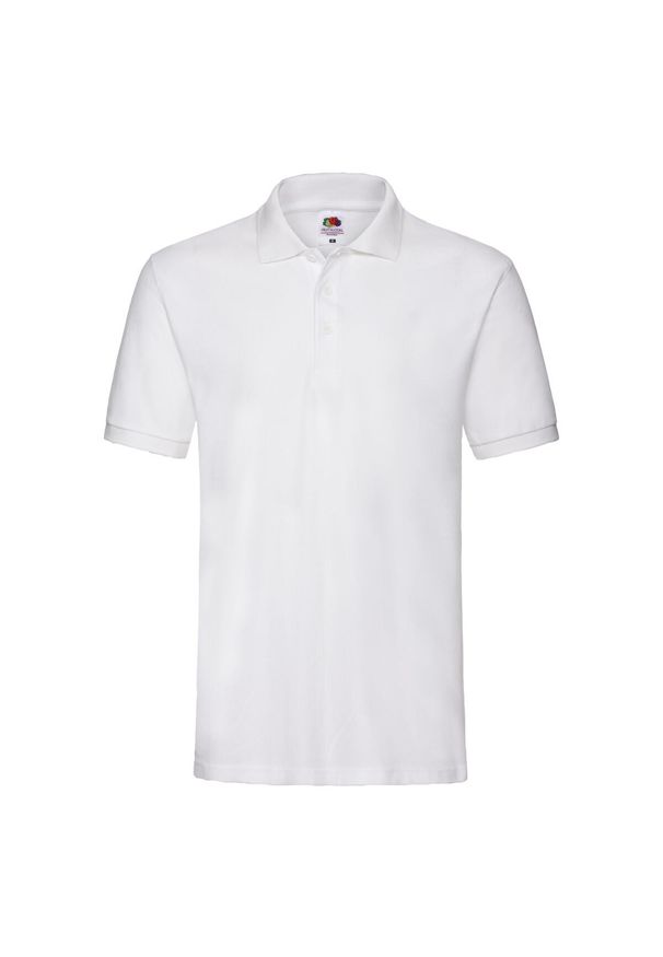 FRUIT OF THE LOOM - Męska Koszulka Polo Premium. Typ kołnierza: polo. Kolor: biały